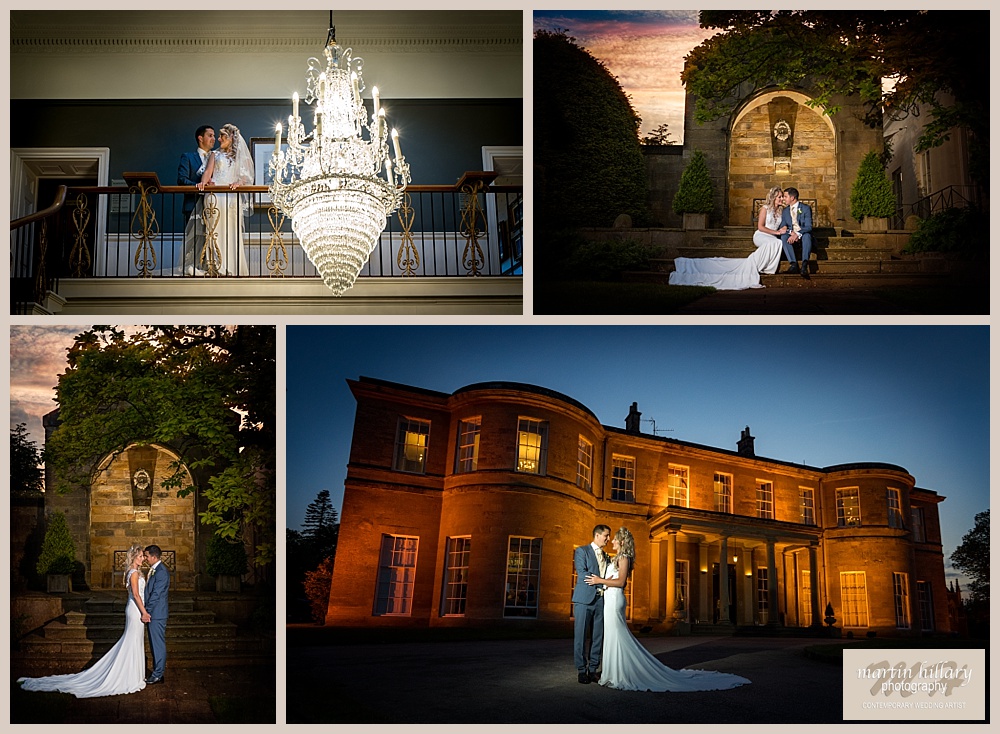 Rudding Park Harrogate Wedding Photography  - Bride and Groom Evening Shots